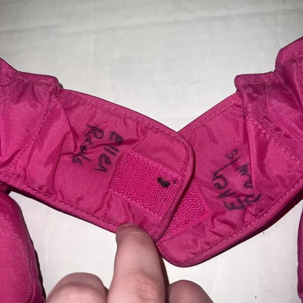 Vintage 1980's 90's HOTFINGERS SZ Youth Large Ski Winter Snow Gloves Pink